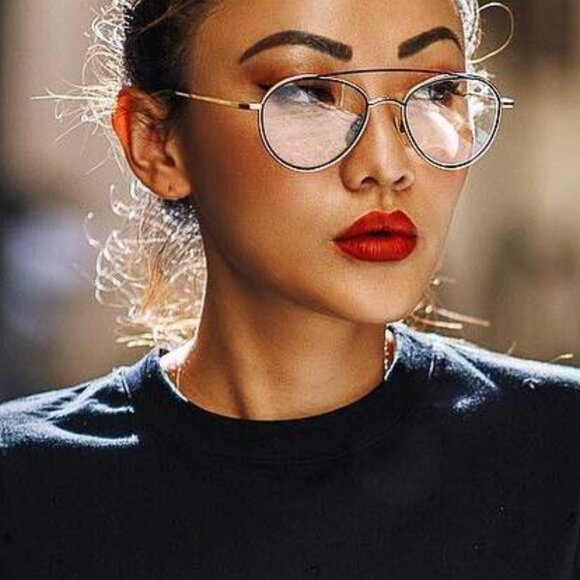 Thom Browne TB-109-A-GLD-BLK-53 Eyeglasses Gold/Black Aviator Frame 53mm - Picture 3 of 12